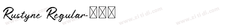 Rustyne Regular字体转换